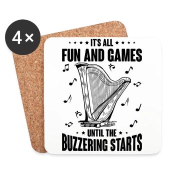 Harpist Harpist - Coasters (set of 4) - white - Front