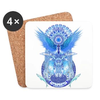 Aqua 2023 05 Aqua Ruka - Coasters (set of 4) - white - Front