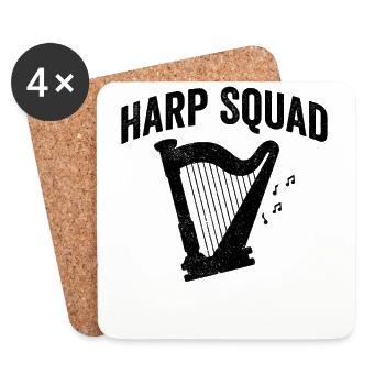 Harpiste Harpiste - Dessous de verre (lot de 4) - blanc - Devant