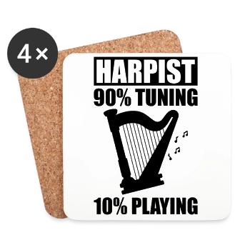 Harpiste Harpiste - Dessous de verre (lot de 4) - blanc - Devant