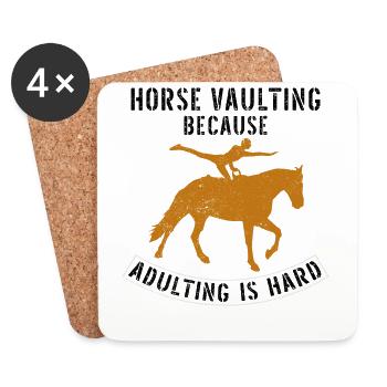 Fun vaulting on the horse - Coasters (set of 4) - white - Front