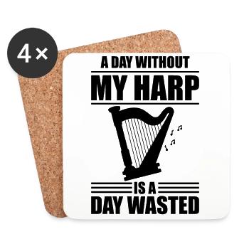 Harpiste Harpiste - Dessous de verre (lot de 4) - blanc - Devant
