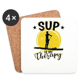 SUP is my Therapy Stand up Paddle Balance - Coasters (set of 4) - white - Front
