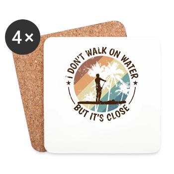 I don't walk on water but it's close SUP - Coasters (set of 4) - white - Front