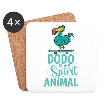 Dodo is my Spirit Animal Vogel aus Mauritius - Untersetzer (4er-Set) - Weiß - Vorne