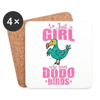 Just a Girl who loves Dodo Birds Mauritius - Untersetzer (4er-Set) - Weiß - Vorne