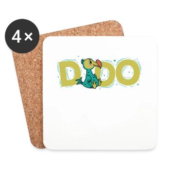 Dodo Vogel aus Mauritius - Untersetzer (4er-Set) - Weiß - Vorne