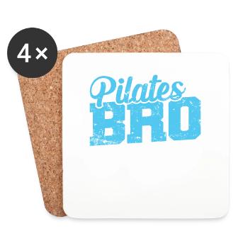 Pilates Bro Fitness Powerhouse Training - Dessous de verre (lot de 4) - blanc - Devant
