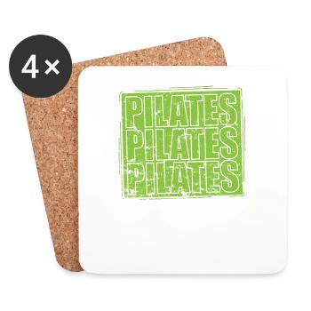 Pilates Sport Powerhouse Fitness - Untersetzer (4er-Set) - Weiß - Vorne