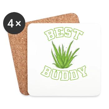 Best Buddy Aloe Vera Skin Miracle Cure - Coasters (set of 4) - white - Front