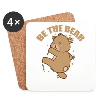 Be the Bear Wald Tier - Untersetzer (4er-Set) - Weiß - Vorne