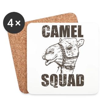Camel Squad Dromedar Wüste Höcker - Untersetzer (4er-Set) - Weiß - Vorne