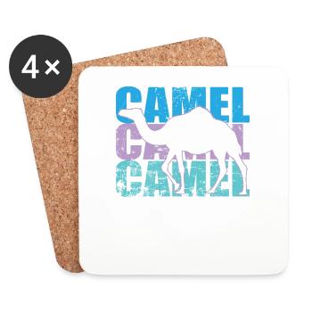 Camel Wüste Dromedar Höcker Karawane - Untersetzer (4er-Set) - Weiß - Vorne