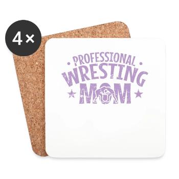 Professional Wrestling Mom Showkampf - Untersetzer (4er-Set) - Weiß - Vorne
