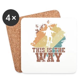 This is the Way Unicycle Balance - Coasters (set of 4) - white - Front