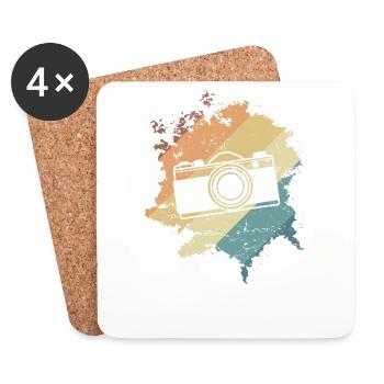 Fotoapparat Studio Fotograf Kamera - Untersetzer (4er-Set) - Weiß - Vorne