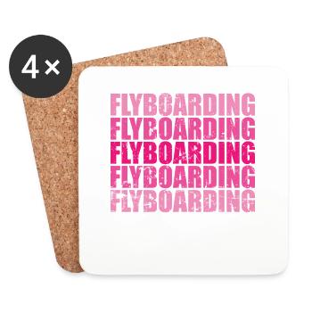 Flyboarding, fun, water sports, hobbies - Coasters (set of 4) - white - Front