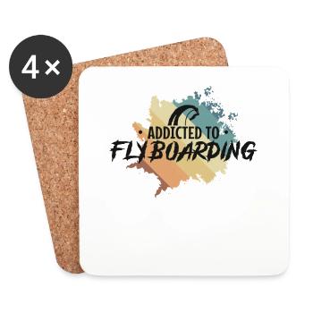 Addicted to Flyboarding Water Sports - Coasters (set of 4) - white - Front