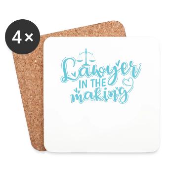 Lawyer in the Making Profession Jurist - Coasters (set of 4) - white - Front