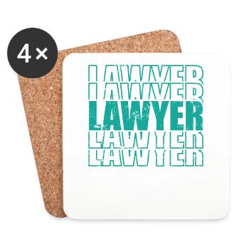 Lawyer Profession Jurist - Coasters (set of 4) - white - Front