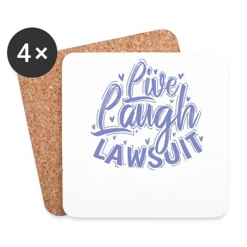 Live Laugh Lawsuit Lawyer Profession Lawyer - Coasters (set of 4) - white - Front