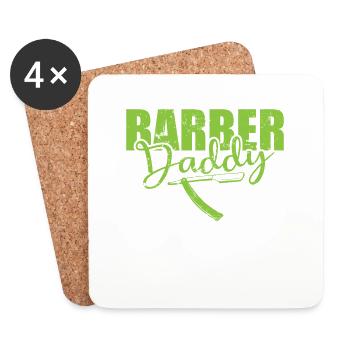 Barber Daddy Hairdresser Profession Hair - Coasters (set of 4) - white - Front