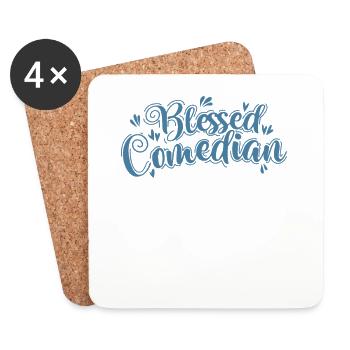 Bless Comedian Humor Joke - Coasters (set of 4) - white - Front