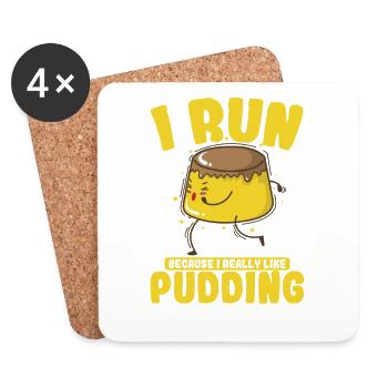 Only Interested in Pudding Dessert - Coasters (set of 4) - white - Front