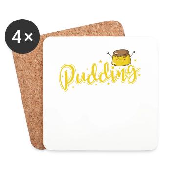 Life's a Piece of Pudding Dessert - Untersetzer (4er-Set) - Weiß - Vorne