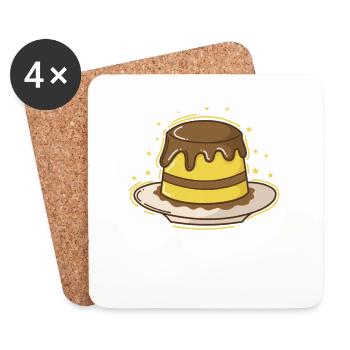 Dessert Pudding is the Reason I'm not a Model - Coasters (set of 4) - white - Front