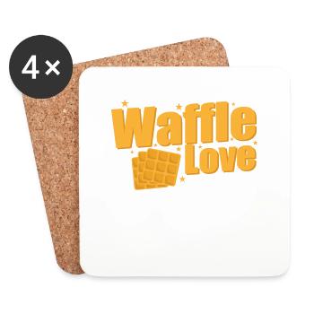 Waffle Love Snack Pastry Dough Baker - Coasters (set of 4) - white - Front