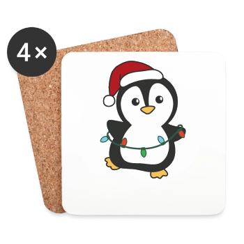 Penguin Christmas Winter Animals Penguins - Coasters (set of 4) - white - Front