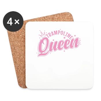 Trampolines Queen Jumping Sports Leisure - Coasters (set of 4) - white - Front