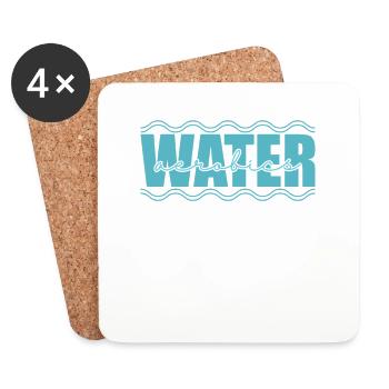 Aquagym Sports Santé - Dessous de verre (lot de 4) - blanc - Devant