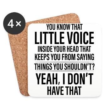 Funny Saying - Coasters (set of 4) - white - Front