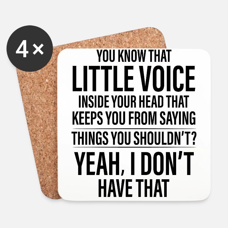 Funny Saying - Coasters (set of 4) - white