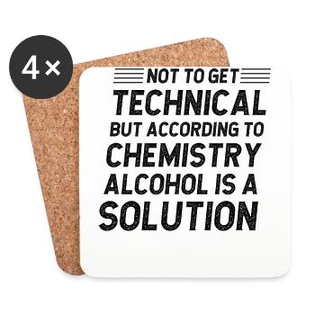 Not to get technical but according to chemistry - Untersetzer (4er-Set) - Weiß - Vorne