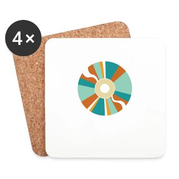 CD-ROM Retro Memory Module Disk - Coasters (set of 4) - white - Front