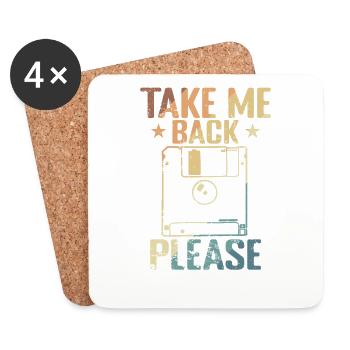 Take me back Please Diskette Retrospeichermodul - Untersetzer (4er-Set) - Weiß - Vorne