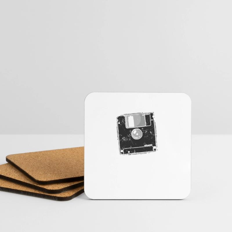 Floppy Disk Storage Module Disk Coasters (set of 4)