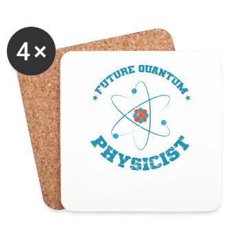Futur physicien quantique Sciences naturelles - Dessous de verre (lot de 4) - blanc - Devant