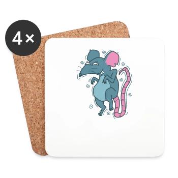 small rat pet rodent - Coasters (set of 4) - white - Front