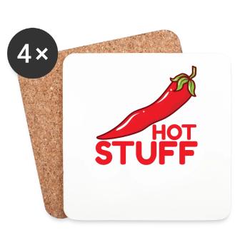 hot Stuff Chili Gewürz Scoville - Untersetzer (4er-Set) - Weiß - Vorne