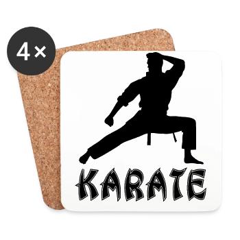 Karaté - Dessous de verre (lot de 4) - blanc - Devant