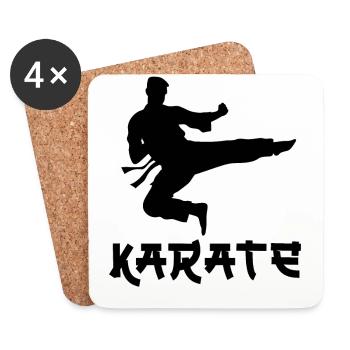 Karaté - Dessous de verre (lot de 4) - blanc - Devant