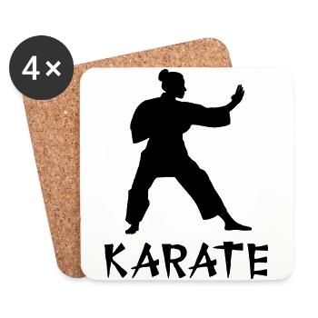Karaté - Dessous de verre (lot de 4) - blanc - Devant