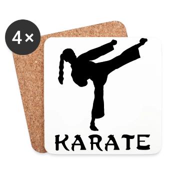 Karaté - Dessous de verre (lot de 4) - blanc - Devant