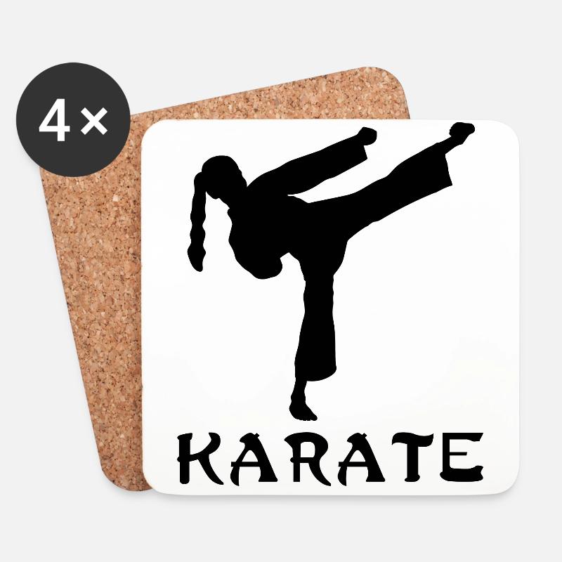 Karate - Untersetzer (4er-Set) - Weiß