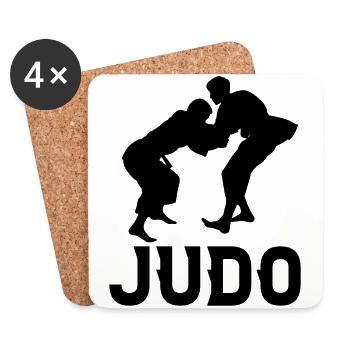 Judo - Untersetzer (4er-Set) - Weiß - Vorne