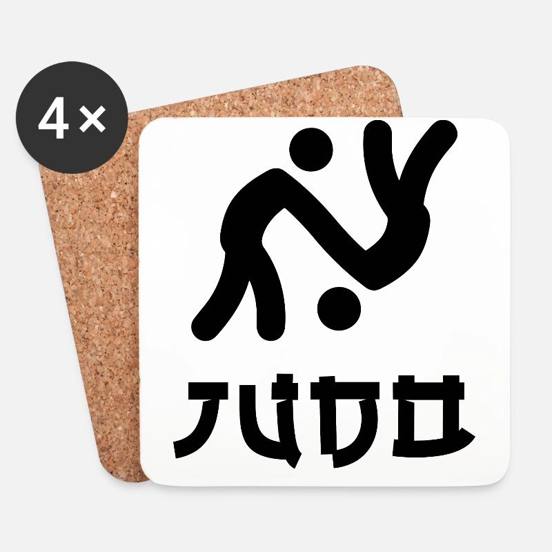 Judo - Untersetzer (4er-Set) - Weiß